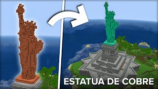 Construyendo La Estatua de la Libertad en Minecraft Survival (50+ HORAS)
