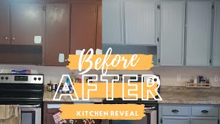 Kitchen Cabinet Reveal Beadboard Cabinet Makeover
