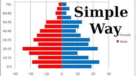 How to make Population Pyramid in Excel | From Scratch | Tricky way  | Excel Tutorial for Beginners
