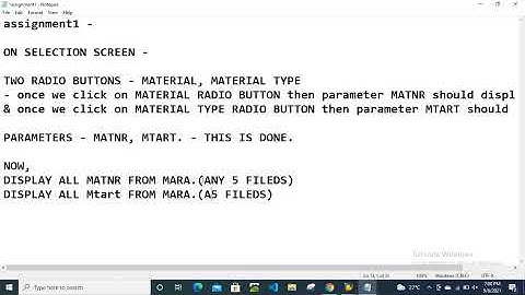 SAP ABAP Assignment 1 With Solution | SAP ABAP Radio Buttons | SAP ABAP Fetch Data From Database |