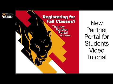 BCCC New Panther Portal Video Tutorial