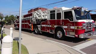 Clearwater Fire & Rescue Truck 45 Responding To Fire Alarm