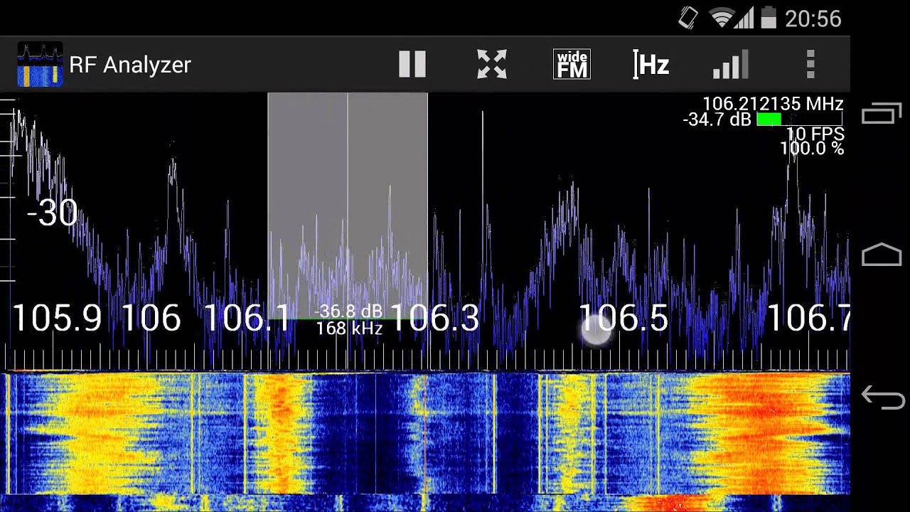 Mantz Tech Rf Analyzer Explore The Frequency Spectrum With The Hackrf On An Android Device