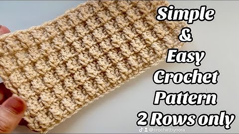 SIMPLE AND EASY - 2 ROW CROCHET PATTERN -  Easy Step by step Tutorial for Blankets & More US Terms