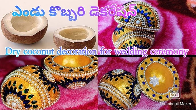 Dry Coconut decoration for wedding ceremony 