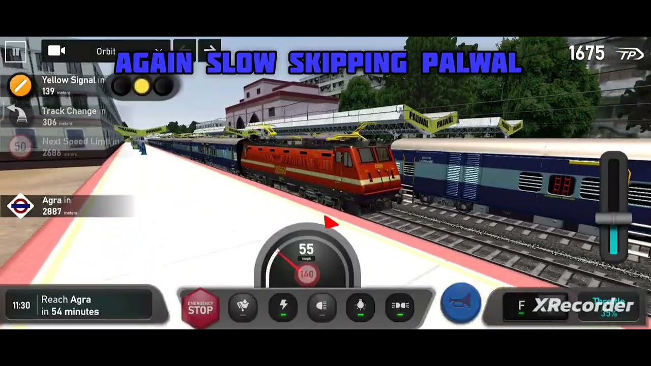 Delhi to Agra passenger express in Indian Train Simulator 