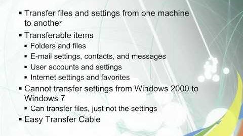 Windows 7 Easy Transfer