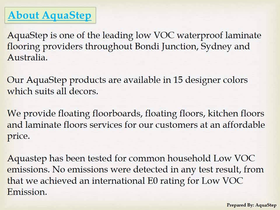 Low Voc Laminate Wood Flooring Services By Aquastep Youtube