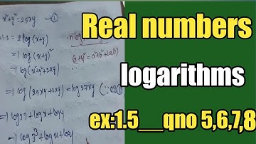 Real numbers( ex:1.5_5, 6,7,8)Logarithms