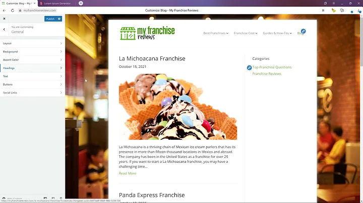 Using the Beaver Builder Theme Customizer in WordPress (Version 5.9.1)