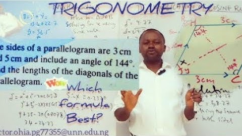 An example question on sine and cosine formula @victorohia739 #diagonals