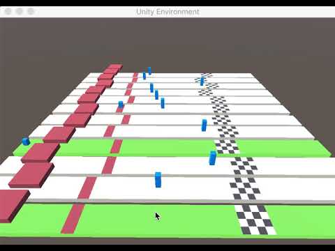 Curriculum Learning ML-Agents - A first version of trained agents - Machine Learning