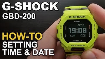Gshock - GBD 200 - Setting time and date tutorial
