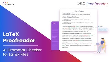 LaTeX Proofreading | LaTeX Grammar Checker by Trinka AI
