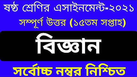 Class 6 Assignment 15th week। Class 6 Biggan Assignment। ষষ্ঠ শ্রেনির ১৫ সপ্তাহের বিজ্ঞান এসাইনমেন্ট