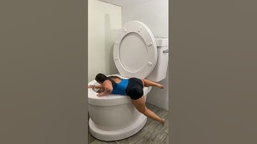 FALLING into Worlds Largest Toilet Brown Pool with HUGE SPLASH #shorts