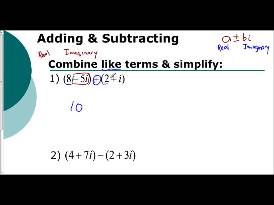 Lesson 5 4 Adding Subtracting Imaginary Numbers YouTube lesson-5-4-adding-subtracting-imaginary-numbers-youtube