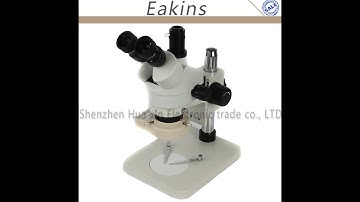 Industrial Trinocular Stereo Microscope Magnification Continuous Zoom 7X   45X For LAB