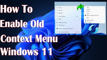 Enable Old Context Menu Windows 10 Right-Click Style In Windows 11 - 2 Fix How To