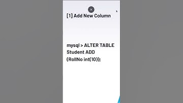 Alter Table Add Column | 🔥viral🔥| MySQL | #viral #viralshorts #viralvideo #mysql #viralshort