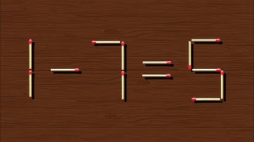 Turn the wrong Equation into Correct | Matchstick Puzzle 1-7=5