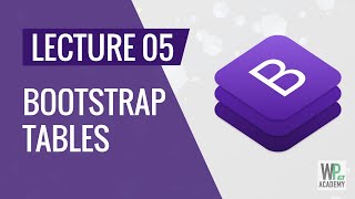 05 - Bootstrap 4 Tables - Tutorial in Urdu & Hindi