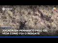 Veja como foi o resgate de mulher jogada em penhasco e presa em arbusto em MG | #SBTNotícias
