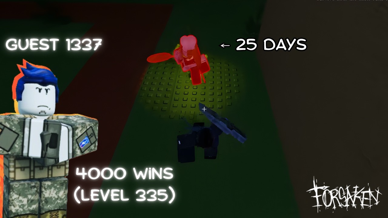 Destroying Pro killer (15-25 Days) as Guest 1337 in... (Forsaken)