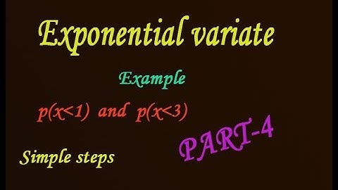 Probability of exponential distribution very simple and best example(PART-4)