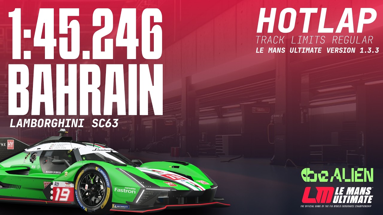 Le Mans Ultimate Hotlap Lamborghini SC63 @ Bahrain (1.3.3) - YouTube