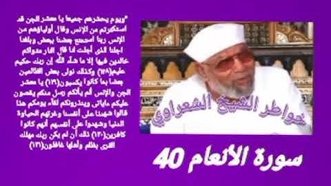 خواطر الشيخ الشعراوي- سورة الأنعام (40) 