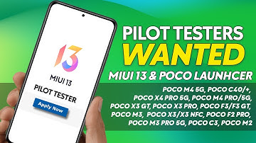 Get EARLY Update of MIUI 13 & POCO Launcher 4.0. Join POCO Pilot Tester TEAM Now (India & Global)🔥