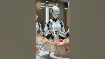 “Robots Make the Most Beautiful Cakes — and Share Them with the Poor 🎂🤖”#DecorationCake #RobotChef