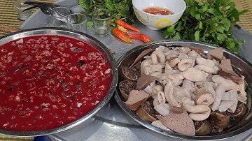 LÊ TOÀN MÓN ĂN TIẾP 2 THÁNH ĂN TIẾT CANH TRÀNG LỢN BUỔI SÁNG BÌNH DÂN