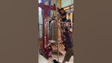 Quá trình lắp quả chuông đồng tại Chùa #dodong #datvang #toimidas #dinhlamtoi