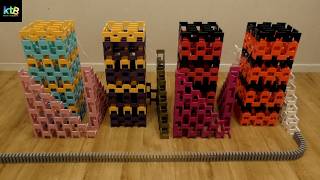 Relaxing dominoes falling