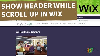 How to Show Header when Scroll Up in Wix Website