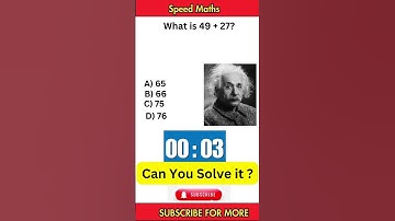 Speed Maths : Take on this Brain-Teasing Reasoning Quiz andTest Your Genius #fun #music #exam #quiz
