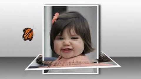 Falling frame and butterfly. Slide style . Outsidethebox.name