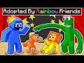 Adopted by rainbow friends in minecraft