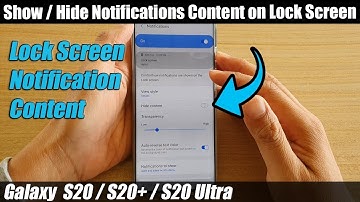 Galaxy S20/S20+: How to Show / Hide Notification Content on Lock Screen