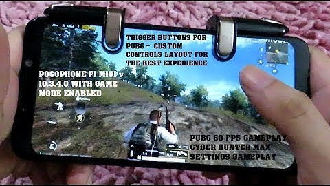 Trigger buttons for PUBG / Similar games PUBG 60 FPS & Cyber Hunter Max Graphics Gameplay Poco F1
