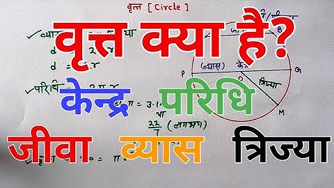 वृत्त क्या है? परिधि,केंद्र,जीवा,व्यास,त्रिज्या का परिचय/vritt kya hai? Kendra Jeeva Vyas trijya