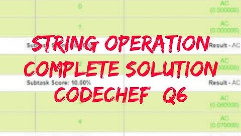 String operation December challange codechef full solution