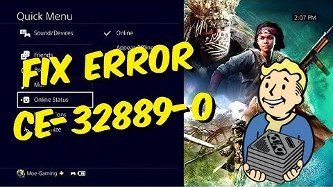 How To Fix PS4 Error CE-32889-0