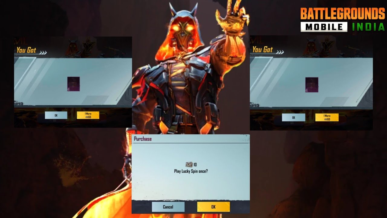 FLAME DEVIL Luck Spin / 10UC luck / New Trick in flame devil luck spin / BGMI / 