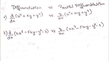 Difference between Ordinary Differential Equation(ODE) and Partial differential Equation(PDE).