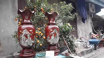 Đôi Lộc Bình gỗ hương khảm ốc sinh ga bo cực đẹp ĐỒ GỖ ĐẸP VŨ MINH ANH 0972572373