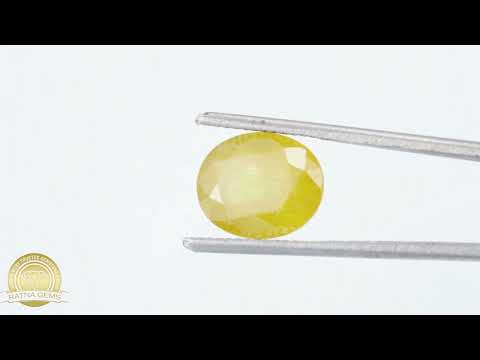 Product Video for: Certified Nigerian Yellow Sapphire – 6.05 Carat (6.65 Ratti) Pukhraj Stone