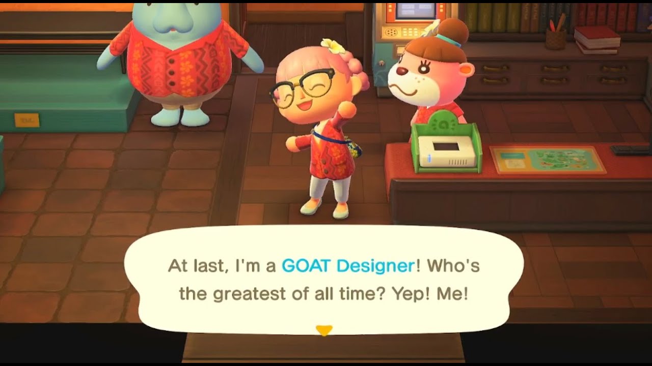 Finally got GOAT designer in animalcrossing happyhomeparadise YouTube
